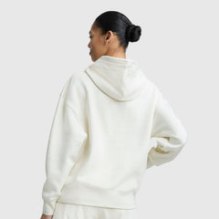 Champion Powerblend Freshman Hoodie, Embroidered Script Logo - Unbleached Cotton