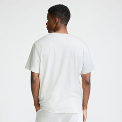 Champion Classic Graphic T-Shirt, Tonal Script Logo - Platinum Silver Heather
