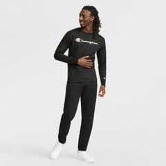 Champion Classic Graphic Long-Sleeve T-Shirt, Script Logo - Black