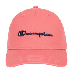 Champion Script Embroidery Adjustable Cap - Ripe Papaya