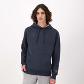Champion Powerblend Hoodie, Tonal Script Logo - Deep Navy