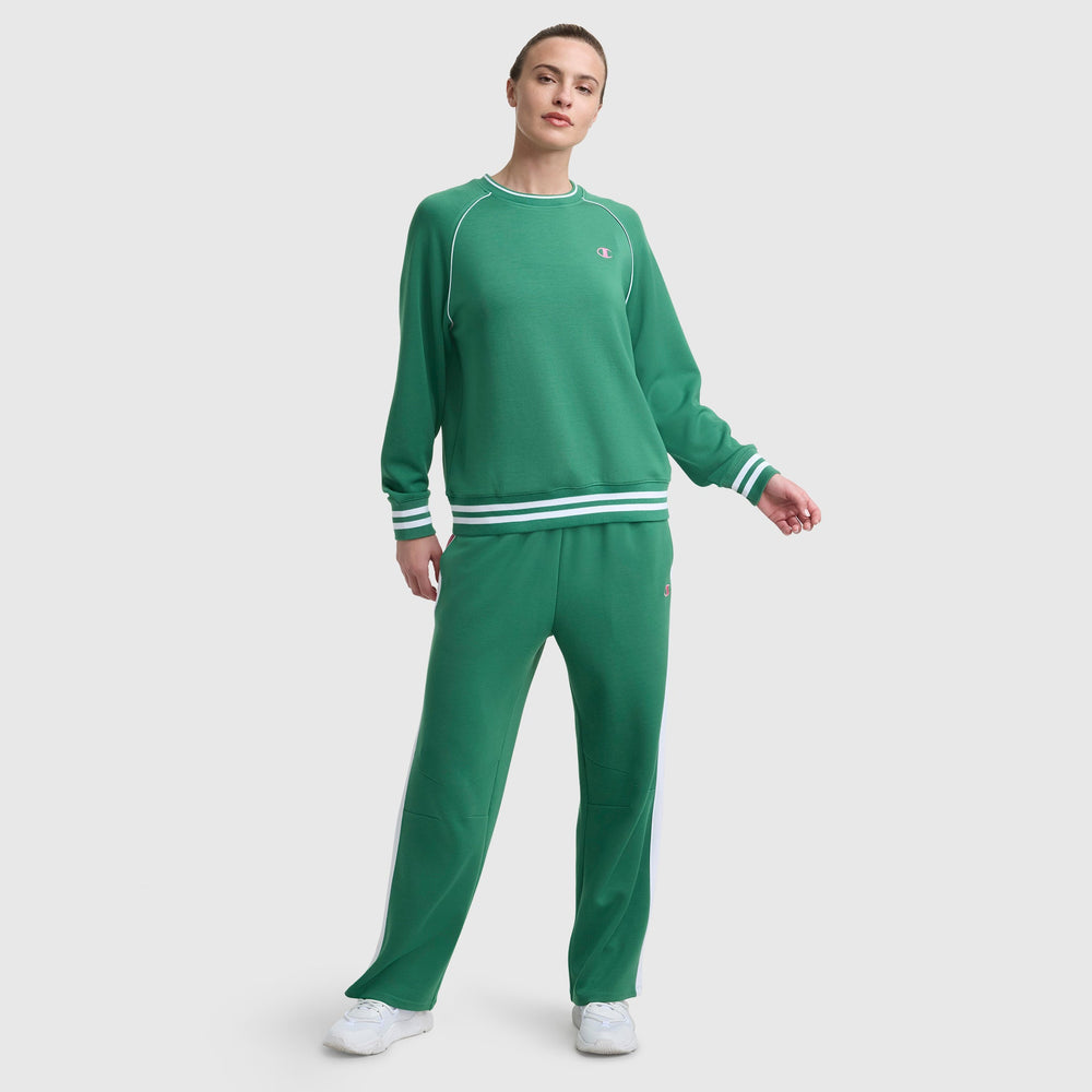 Champion Tennis Court Raglan Crewneck - Verdant Green