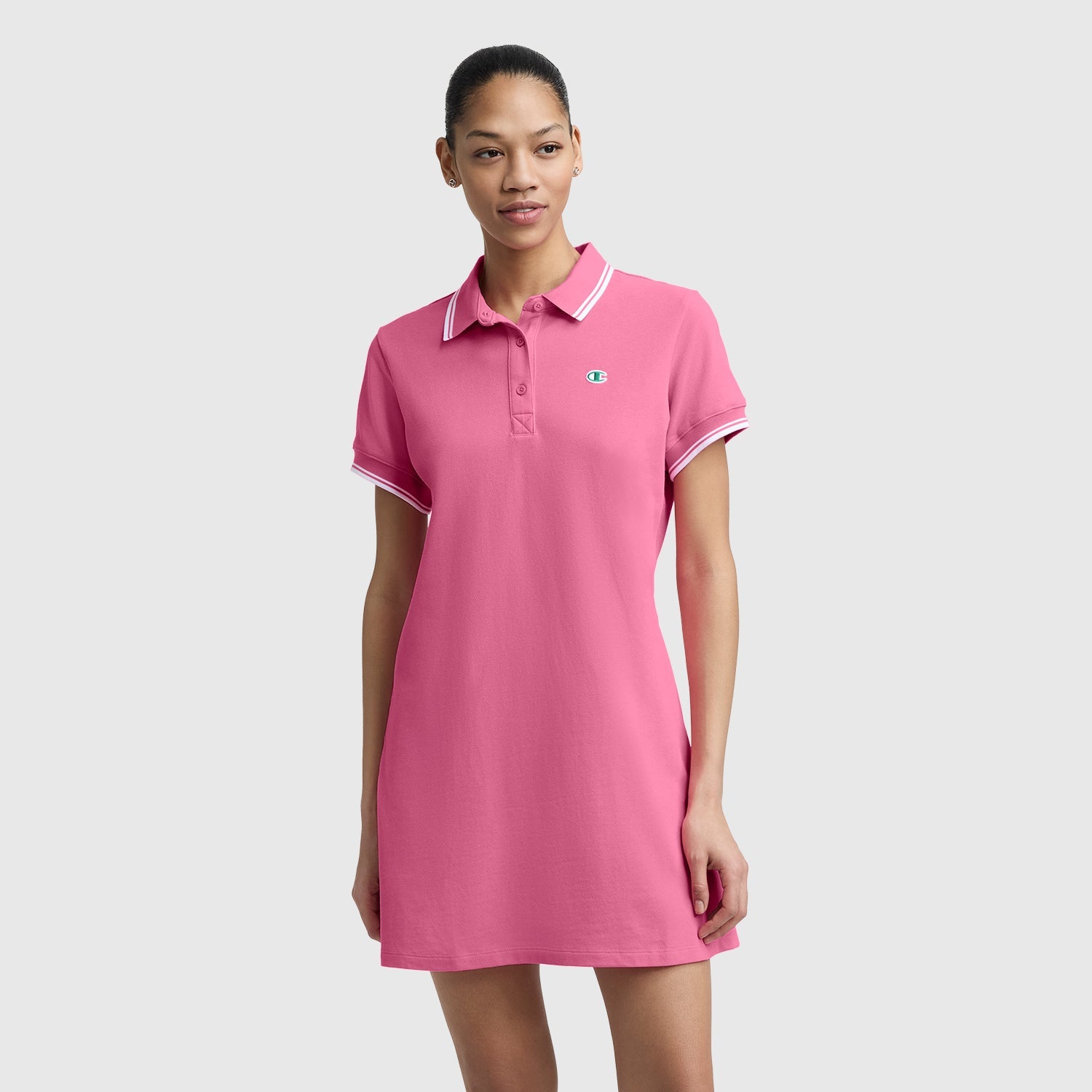 Champion Off The Court Polo Dress - Pink Cosmos