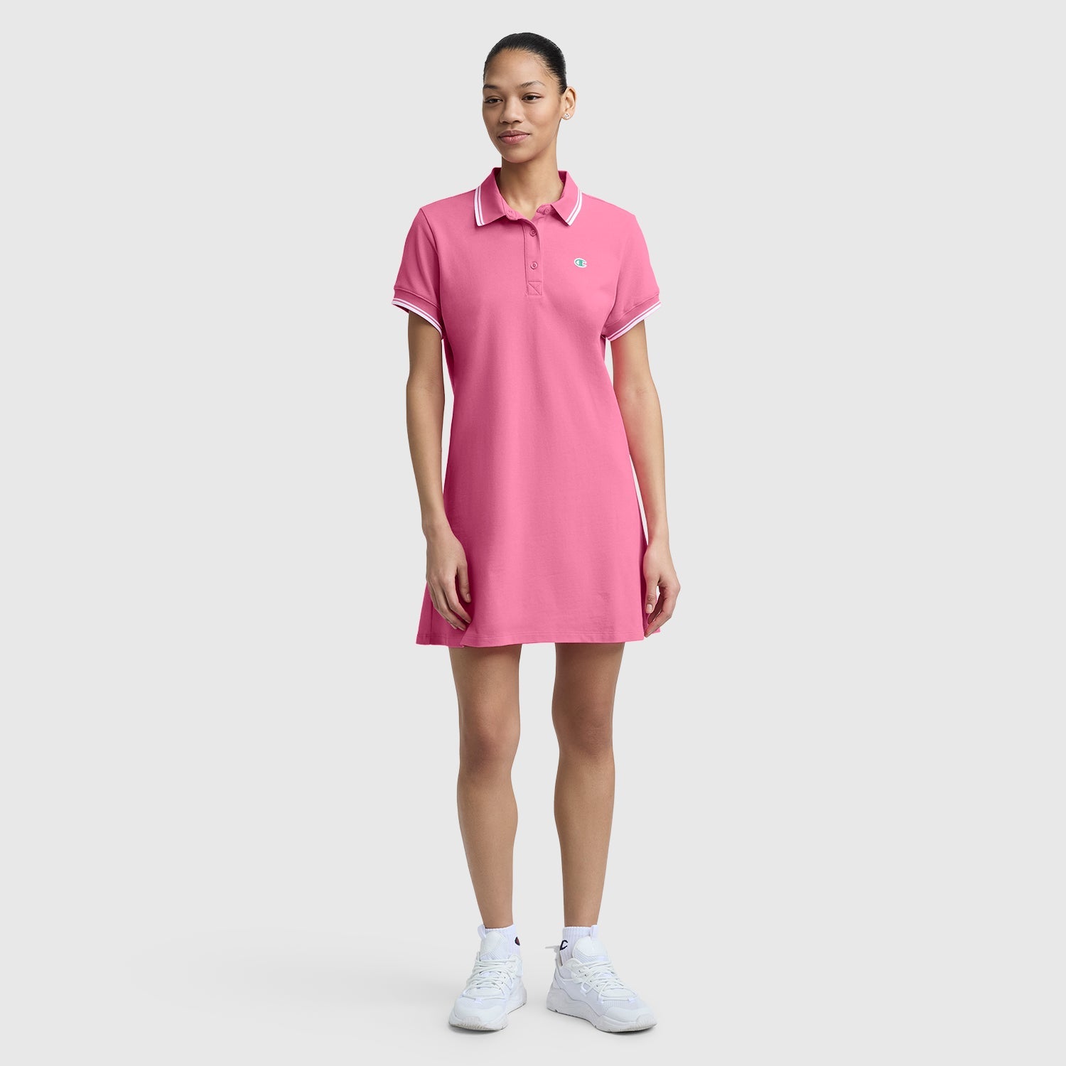 Champion Off The Court Polo Dress - Pink Cosmos