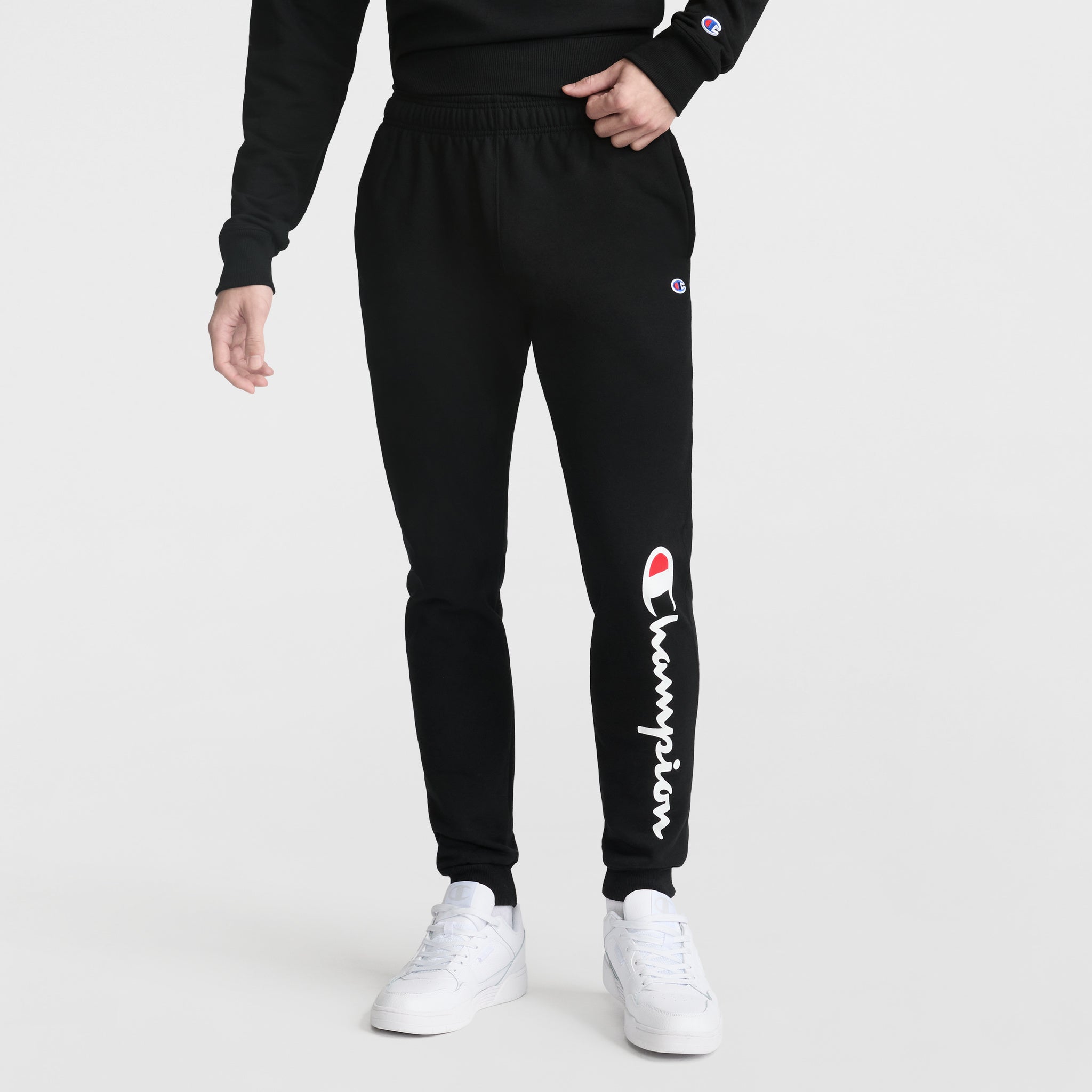 Champion Powerblend Joggers, Script Logo - Black