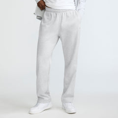 Champion Powerblend Sweatpants, Open Hem - Platinum Silver Heather