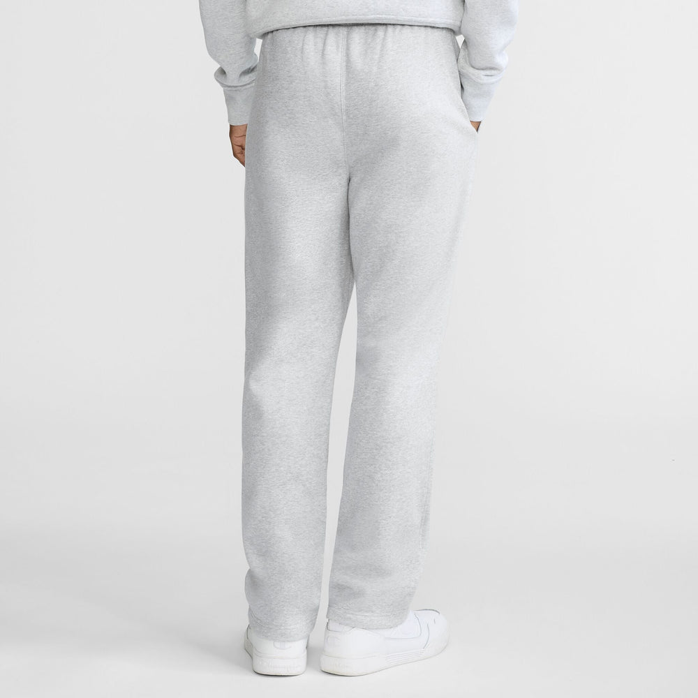 Champion Powerblend Sweatpants, Open Hem - Platinum Silver Heather
