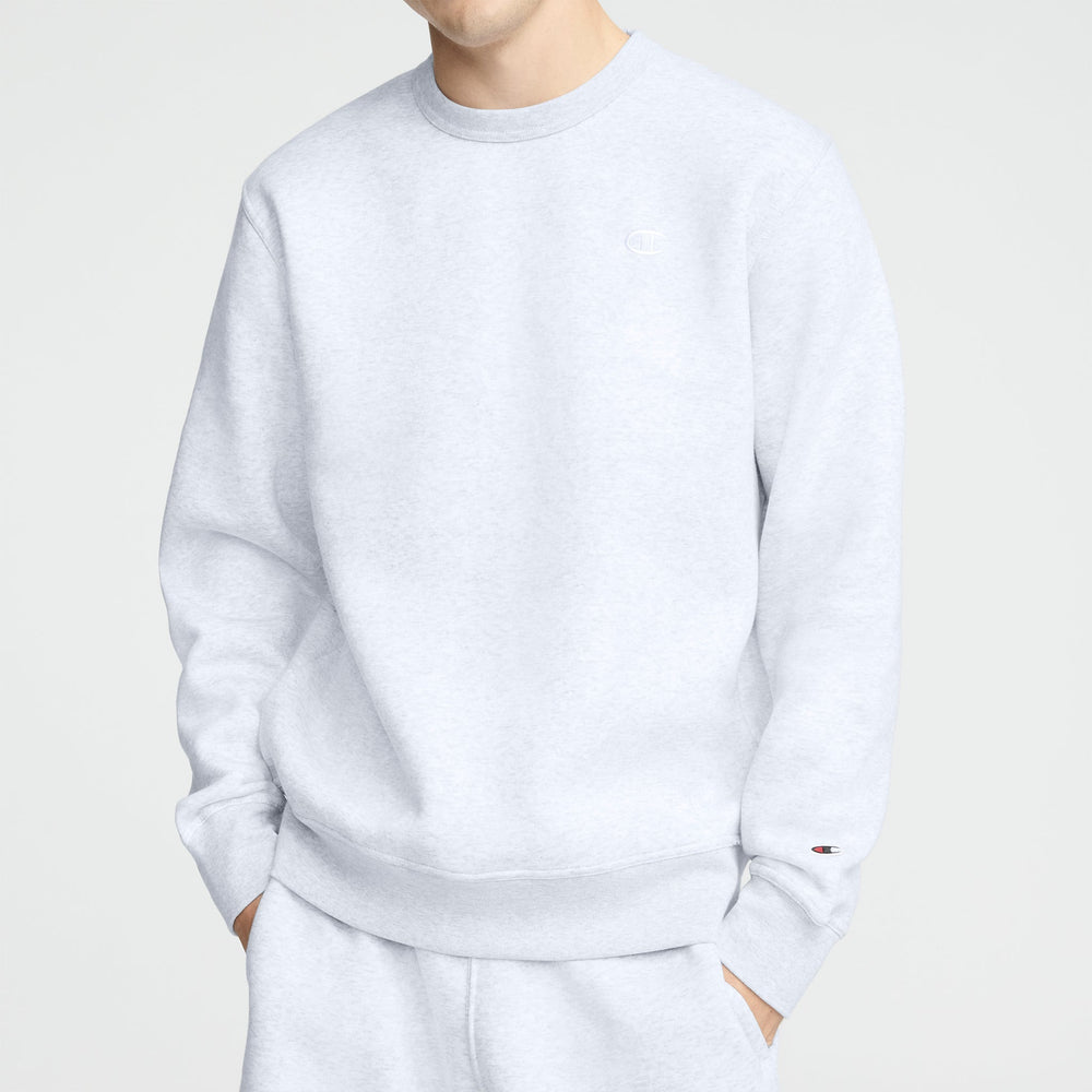 Champion Powerblend Crewneck Sweatshirt - Platinum Silver Heather