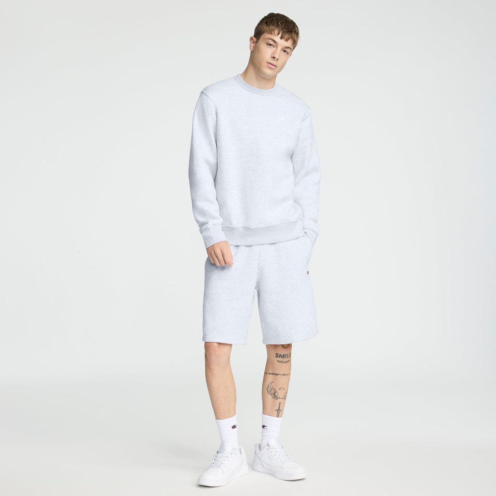 Champion Powerblend Crewneck Sweatshirt - Platinum Silver Heather