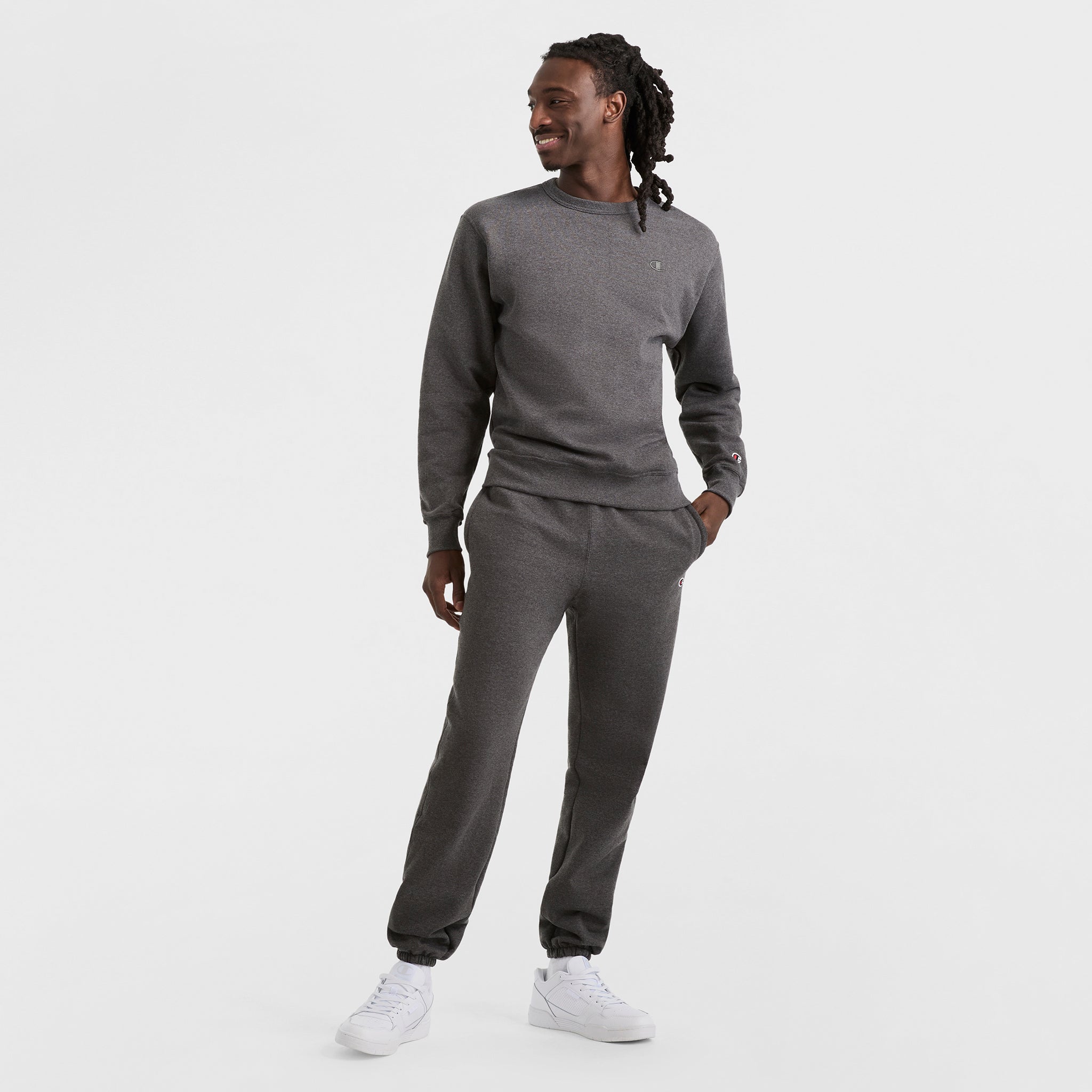 Champion Powerblend Crewneck Sweatshirt - Granite Heather