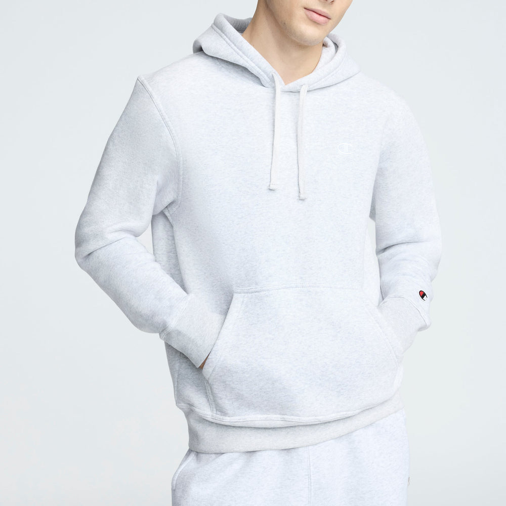 Champion Powerblend Hoodie - Platinum Silver Heather