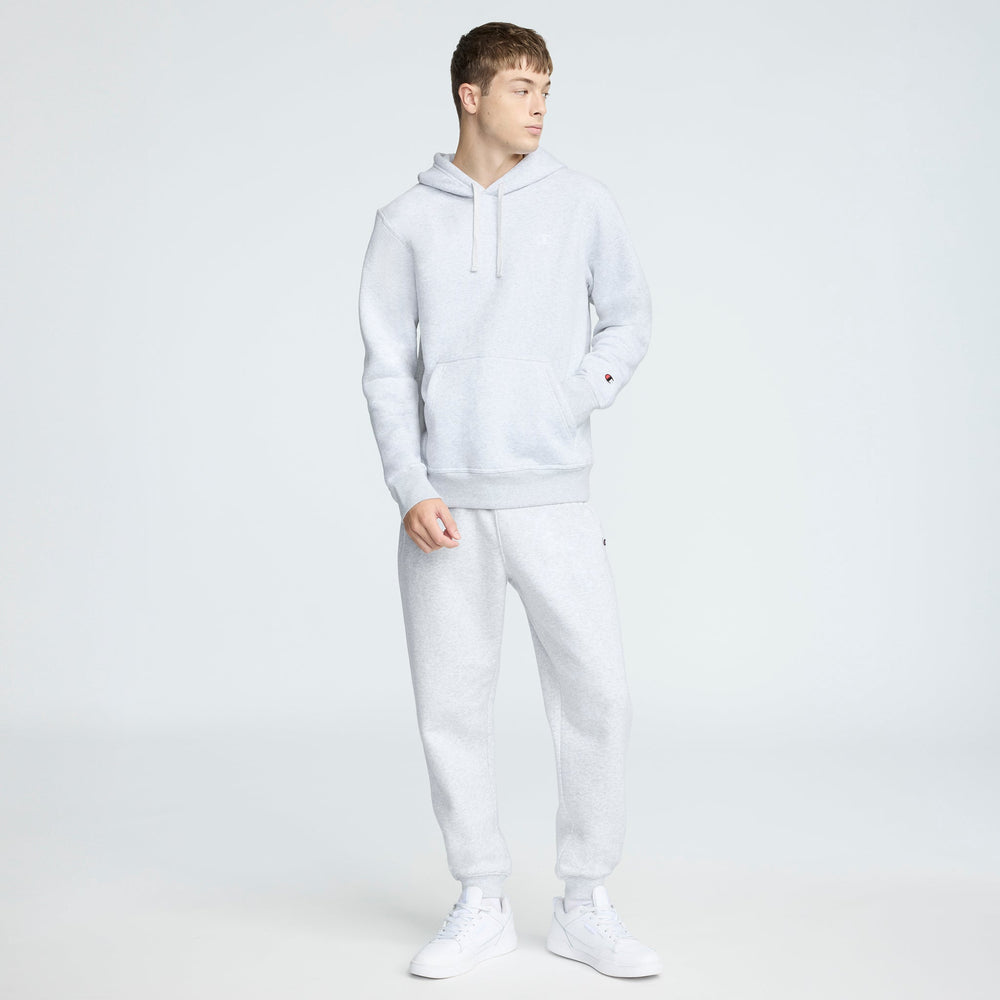 Champion Powerblend Hoodie - Platinum Silver Heather
