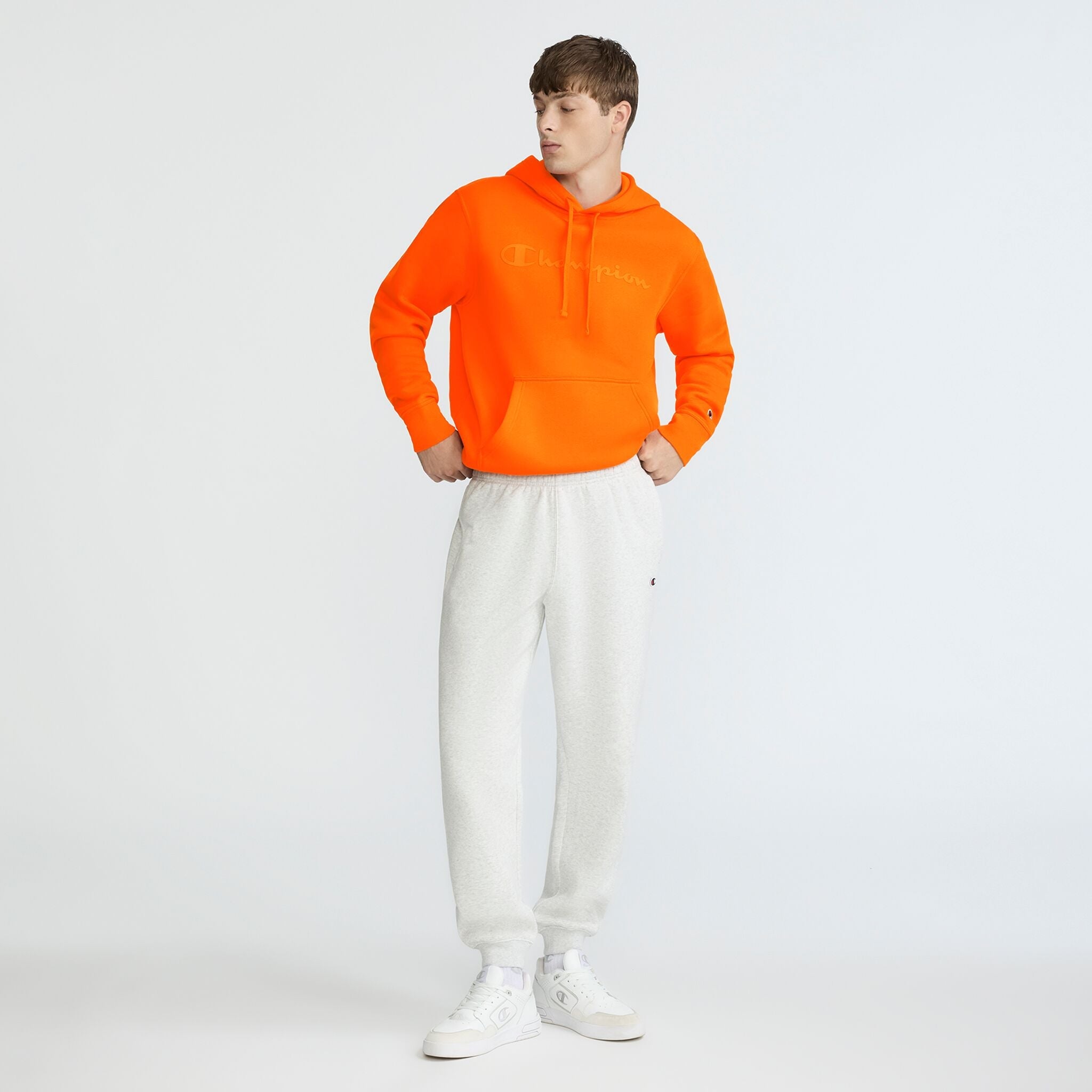 Champion Powerblend Joggers - Platinum Silver Heather