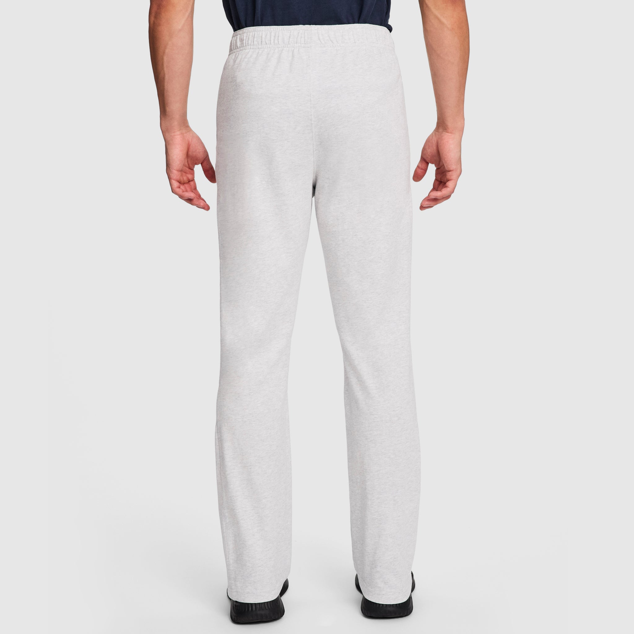 Champion Lightweight Lounge Pants, Open Hem - Platinum Silver Heather