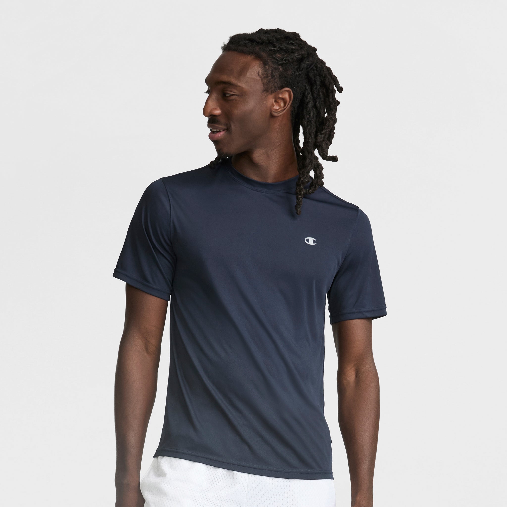 Champion Sport T-Shirt, Reflective C Logo - Deep Navy