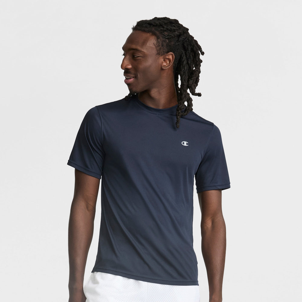 Champion Sport T-Shirt, Reflective C Logo - Deep Navy