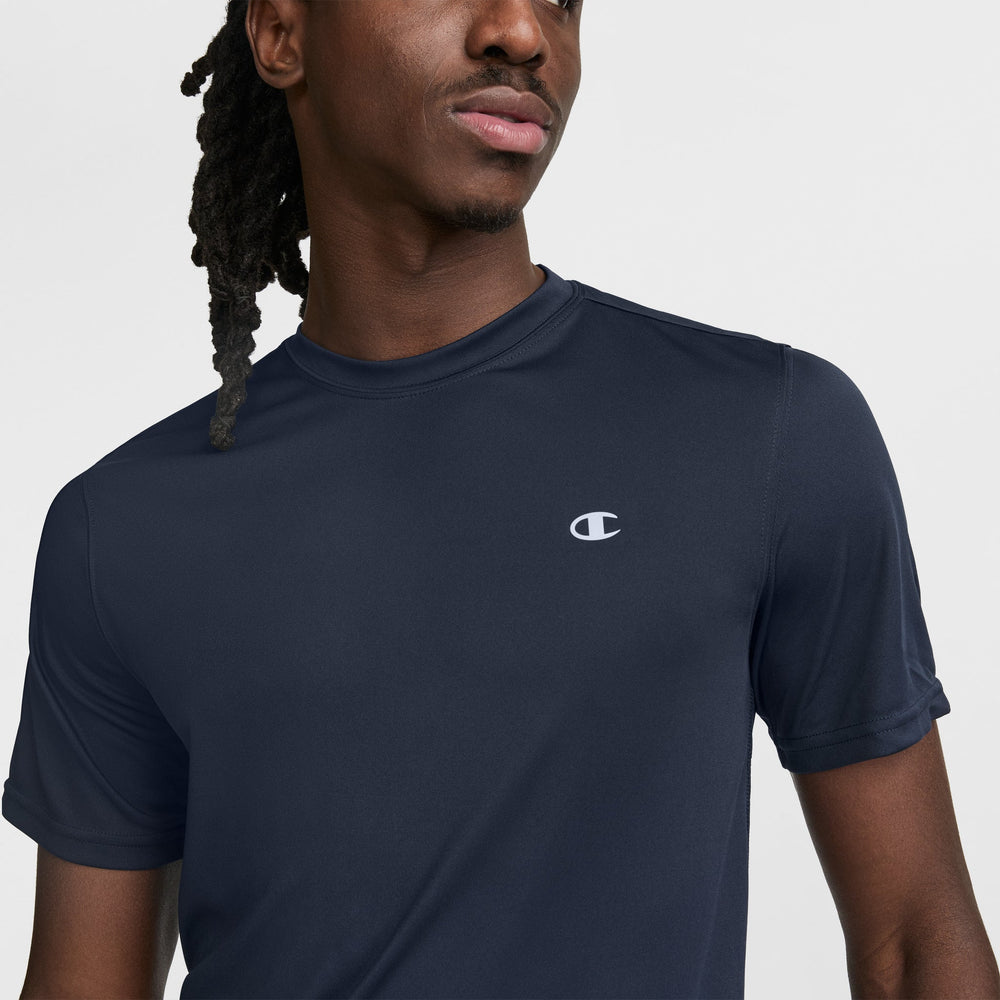 Champion Sport T-Shirt, Reflective C Logo - Deep Navy