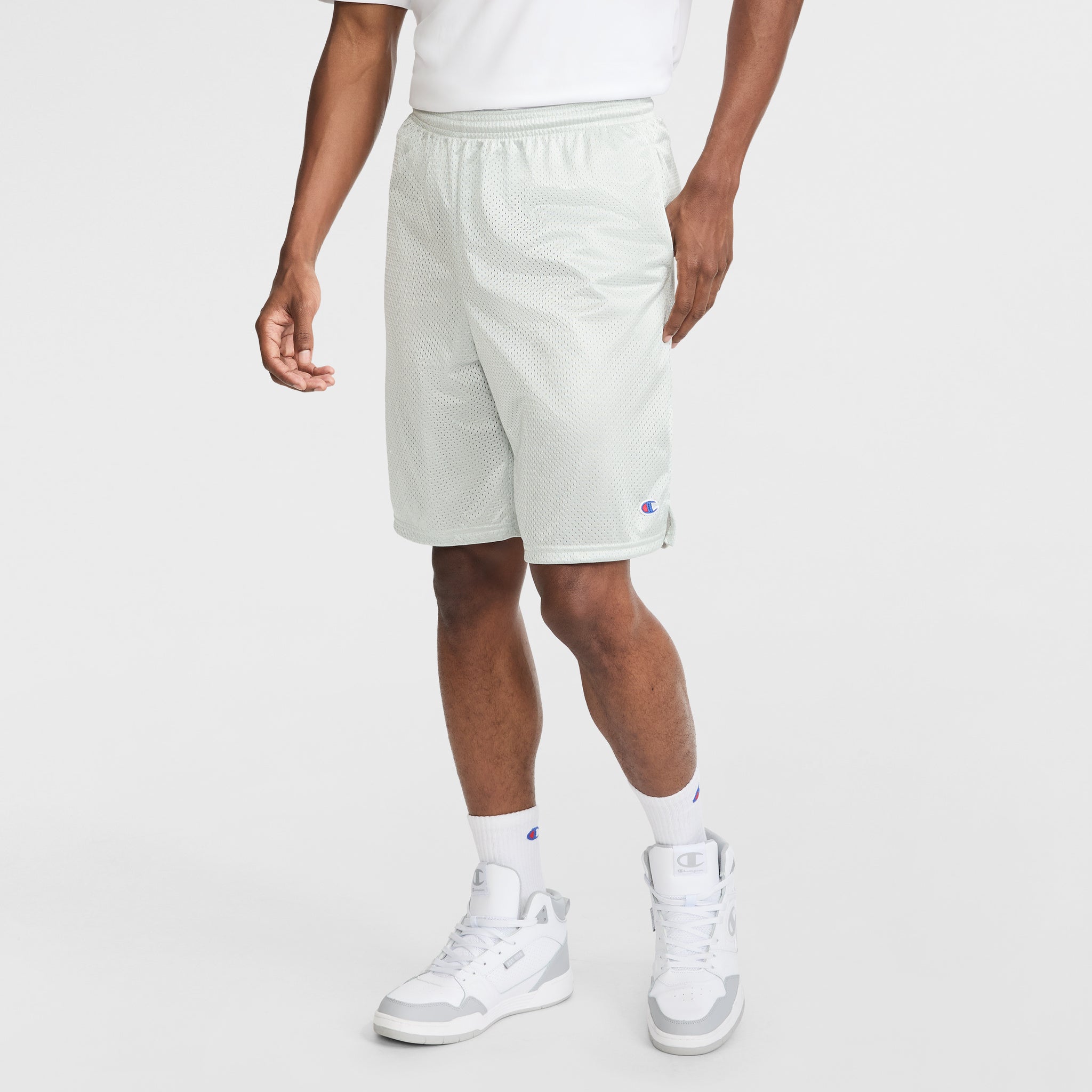 Champion 9" Classic Mesh Shorts - Athletic Gray