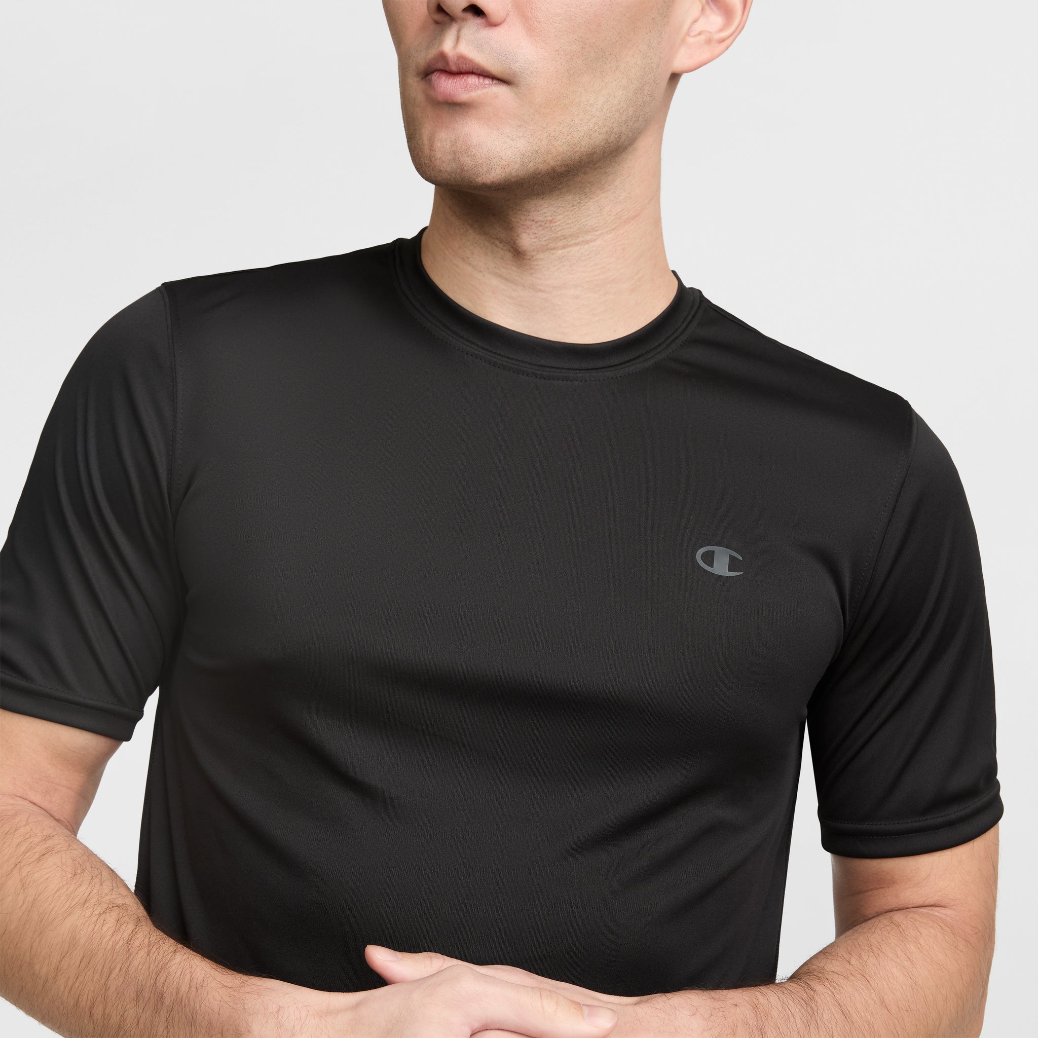 Champion Sport T-Shirt, Reflective C Logo - Black