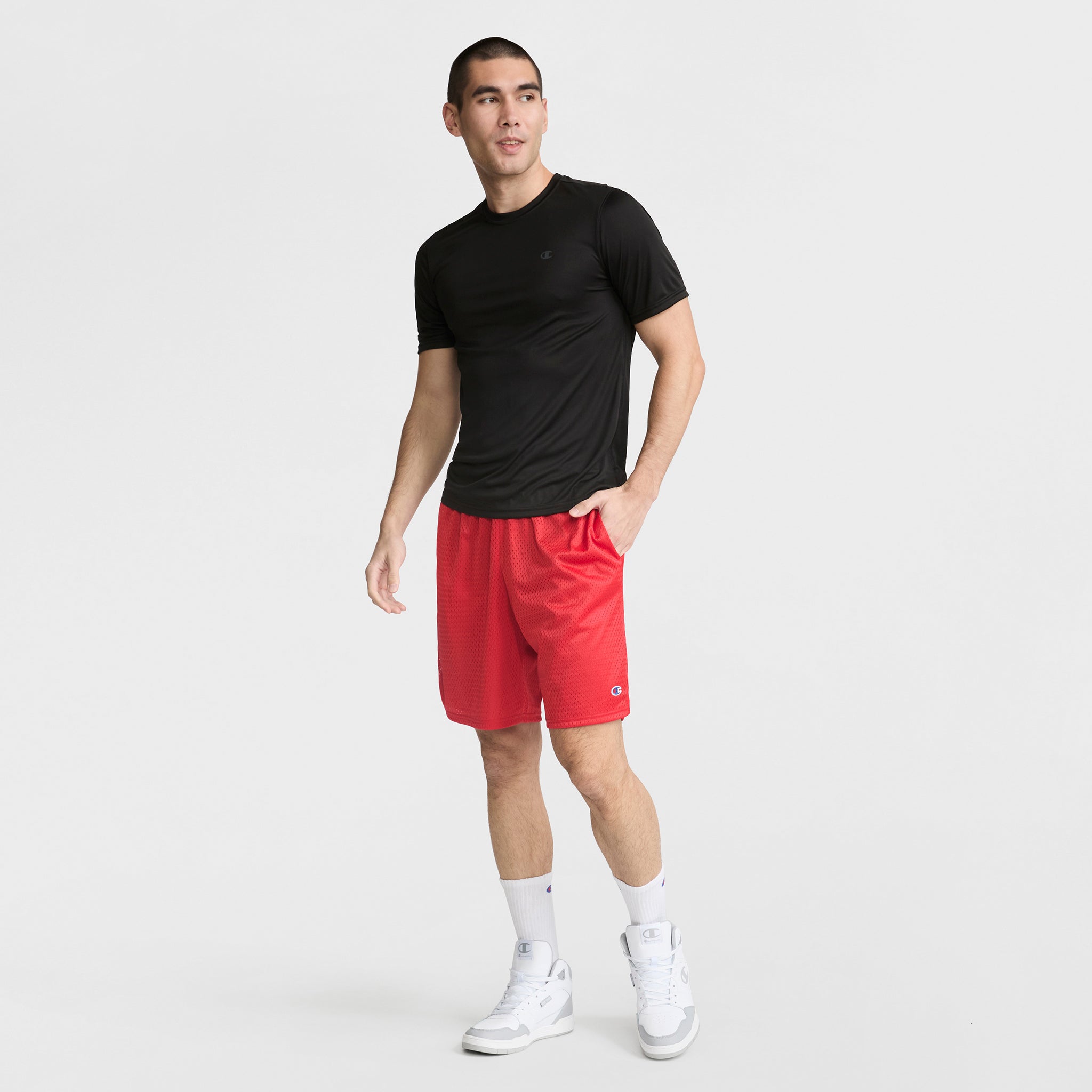 Champion Sport T-Shirt, Reflective C Logo - Black
