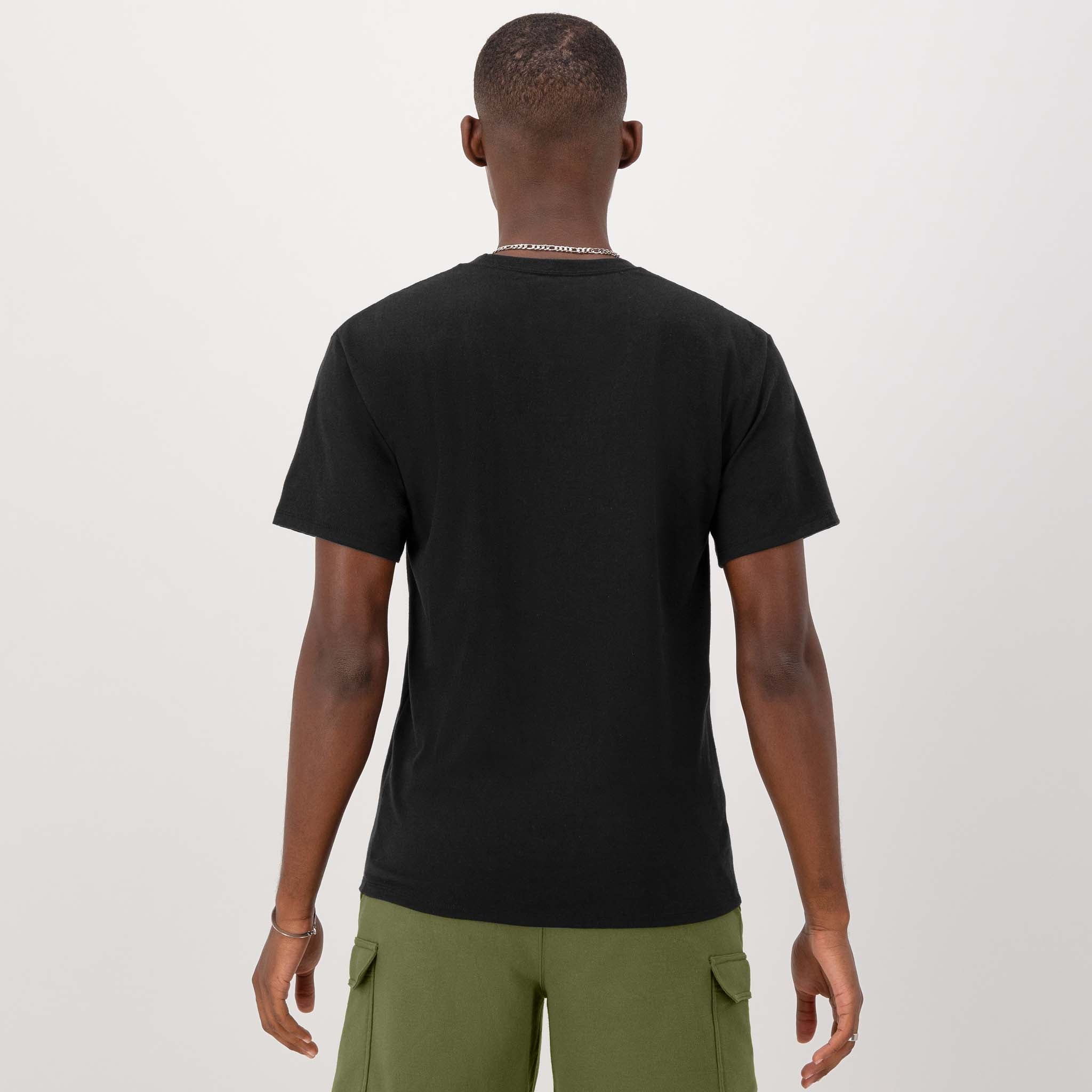 Champion Classic Graphic T-Shirt, Tonal Script Logo - Black
