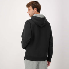 Champion Powerblend Hoodie, Tonal Script Logo - Black