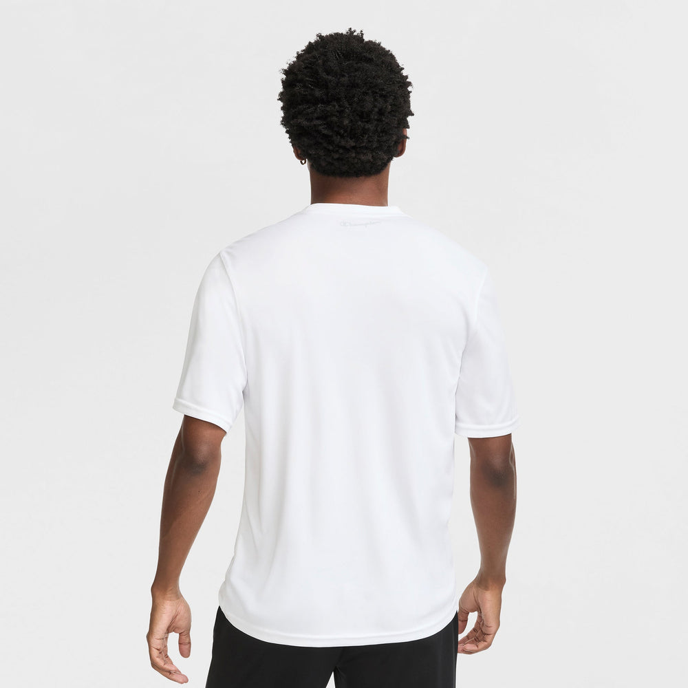 Champion Sport T-Shirt, Reflective C Logo - Bright White