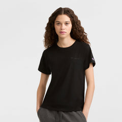 Champion Classic T-Shirt, Tonal Left Chest Script - Black