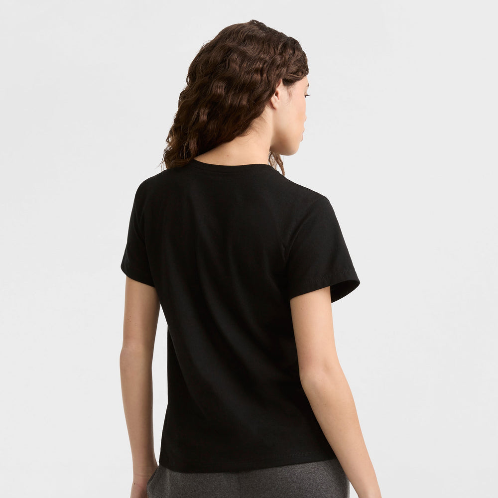 Champion Classic T-Shirt, Tonal Left Chest Script - Black