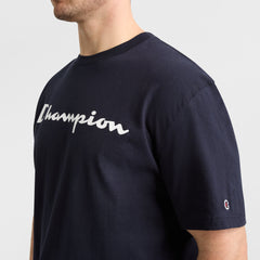 Champion Classic Graphic T-Shirt, Script Logo - Big & Tall - Deep Navy