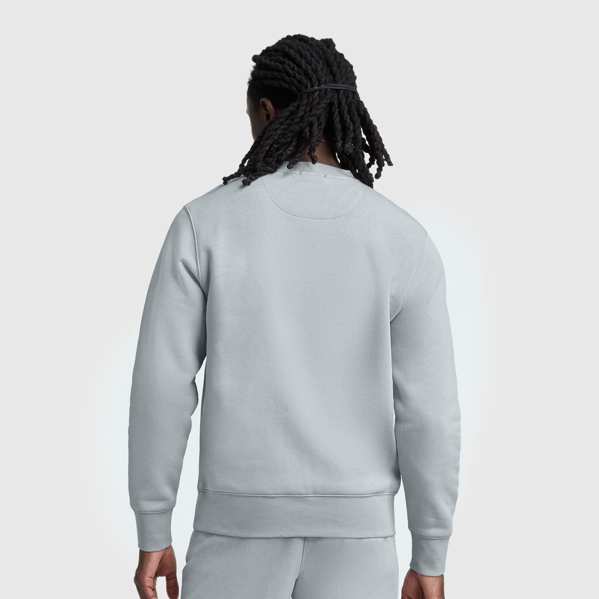 Champion Powerblend Crewneck Sweatshirt, Tonal Script Logo - Quarry