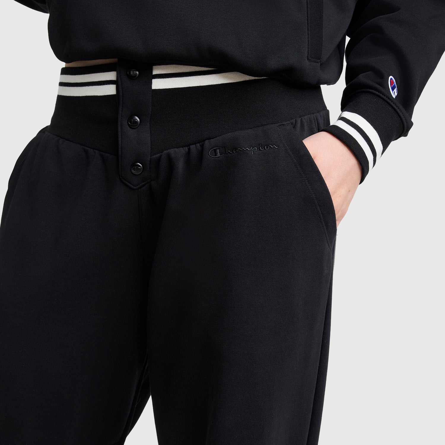 Champion Tackle Snap Front Voluminous Pant - Black