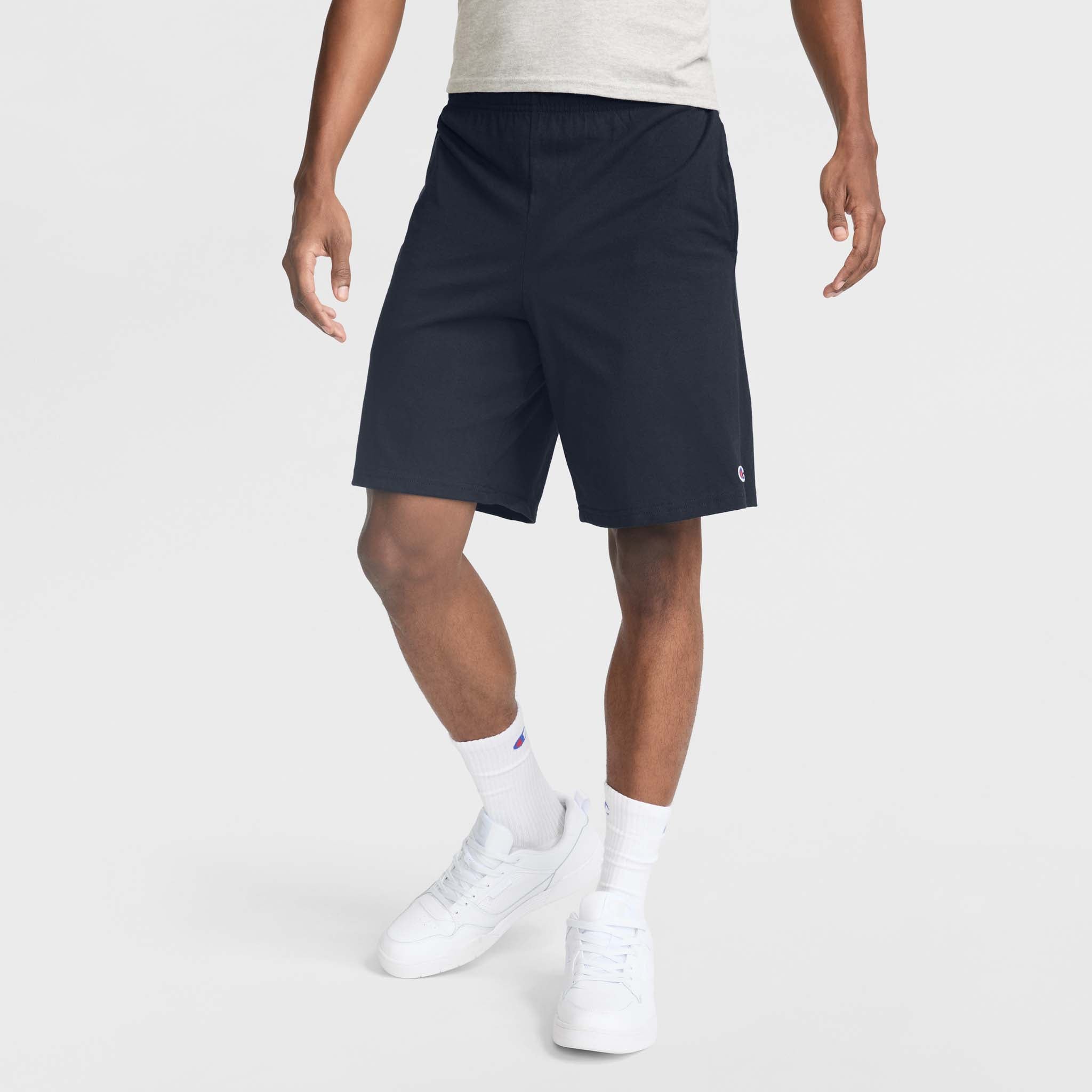 Champion 9" Lightweight Lounge Shorts, C Patch Logo - Navy