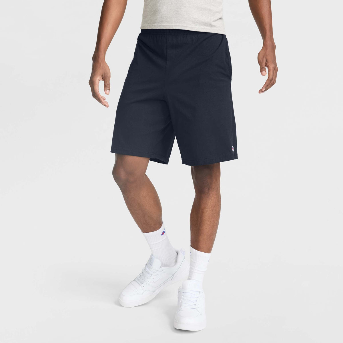 Champion 9" Lightweight Lounge Shorts, C Patch Logo - Navy