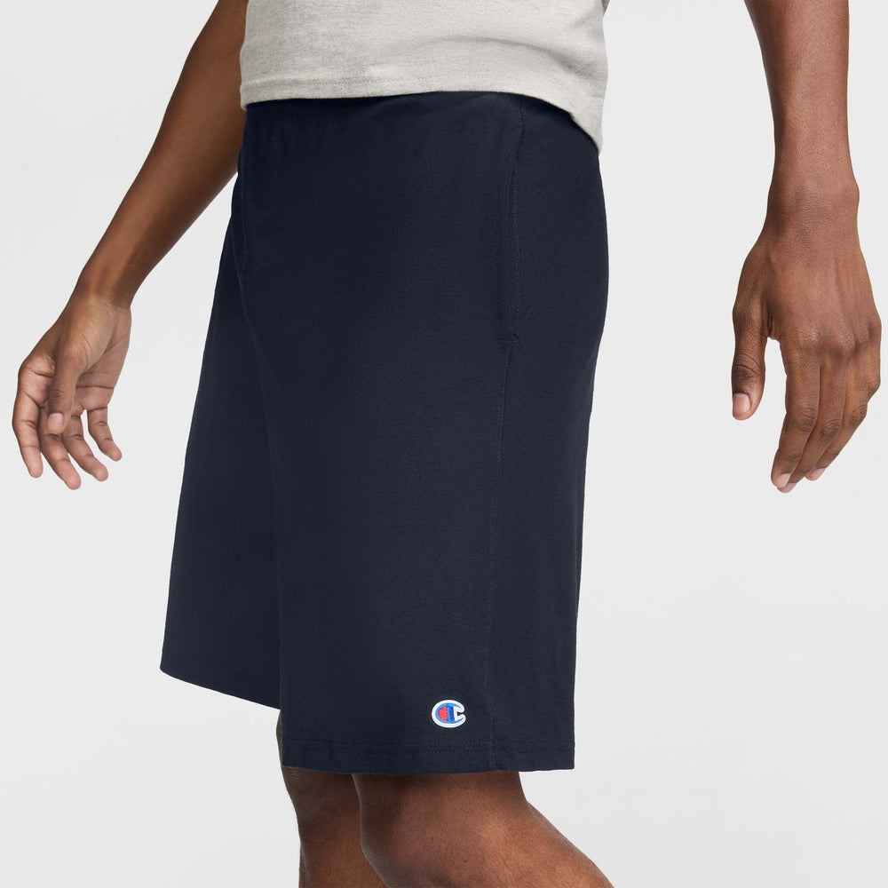Champion 9" Lightweight Lounge Shorts, C Patch Logo - Navy