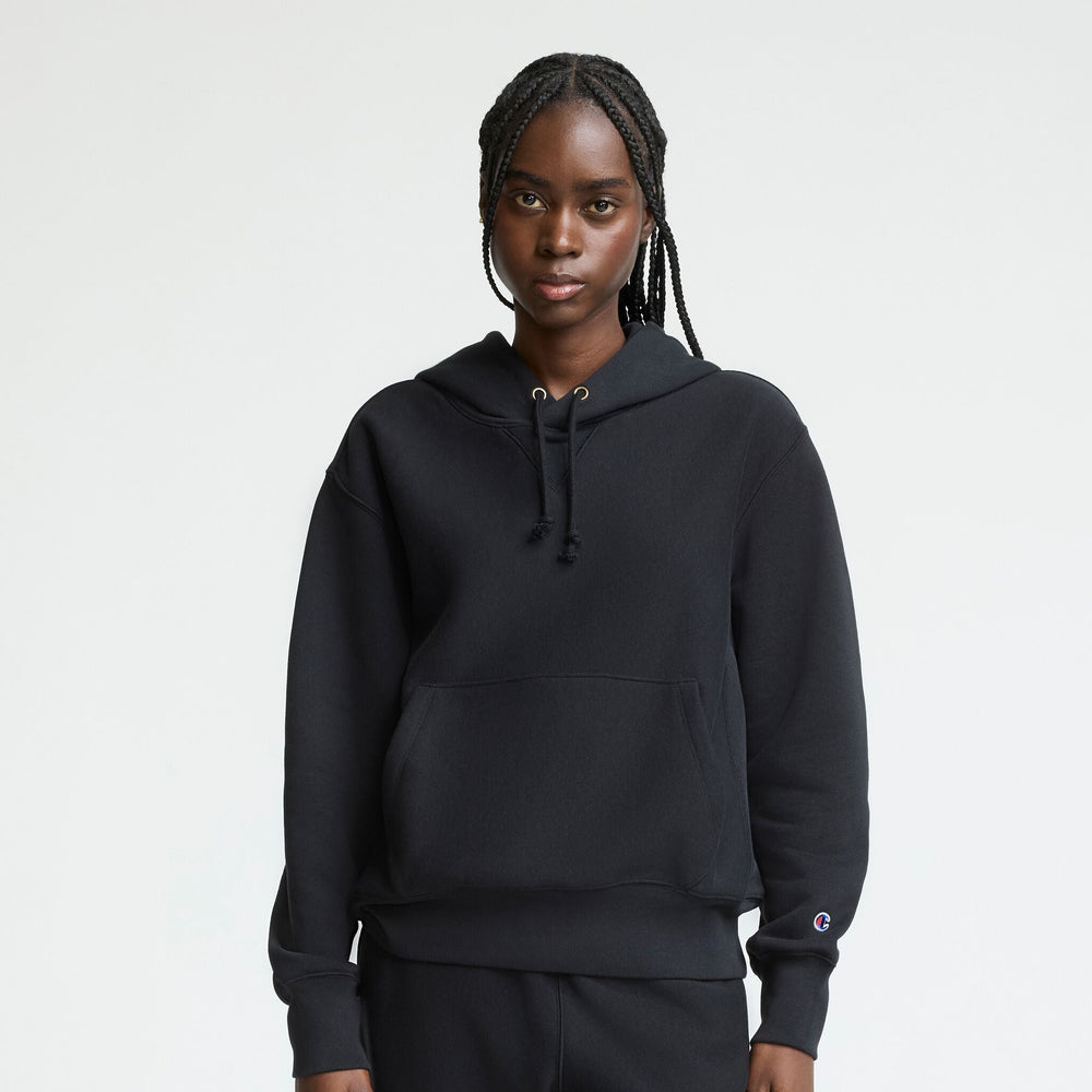 Champion Reverse Weave Hoodie Sweatshirt - Black