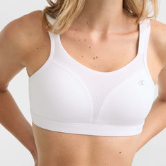 Champion Spot Comfort High-Impact Sports Bra - White