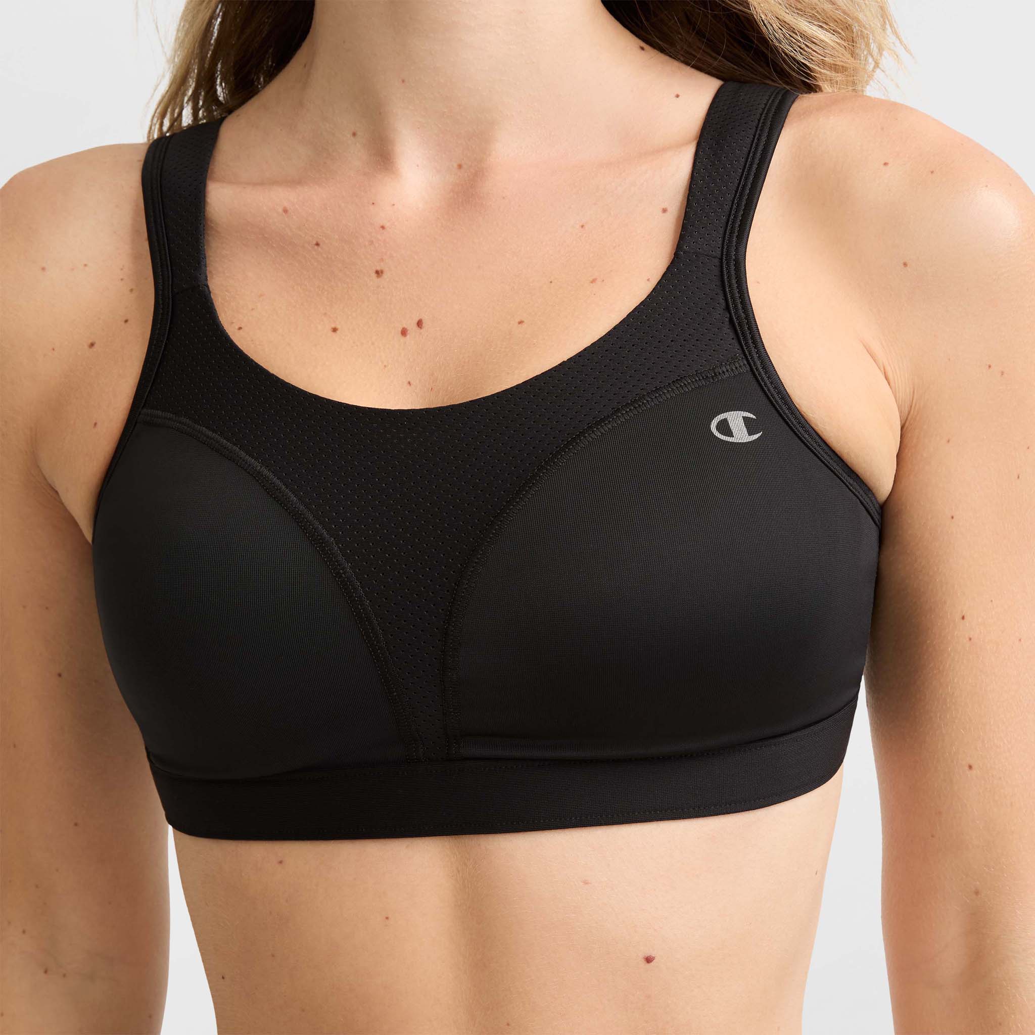 Champion Spot Comfort High-Impact Sports Bra - Black