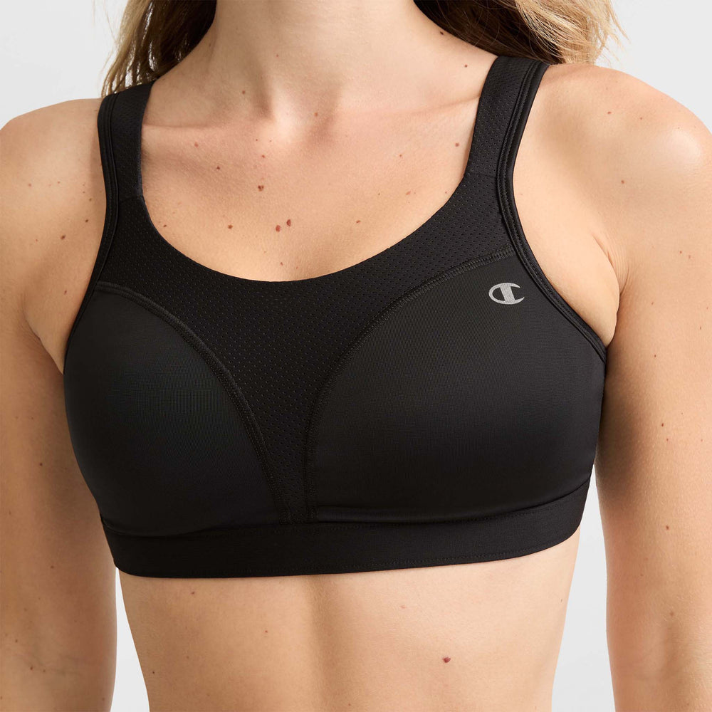 Champion Spot Comfort High-Impact Sports Bra - Black