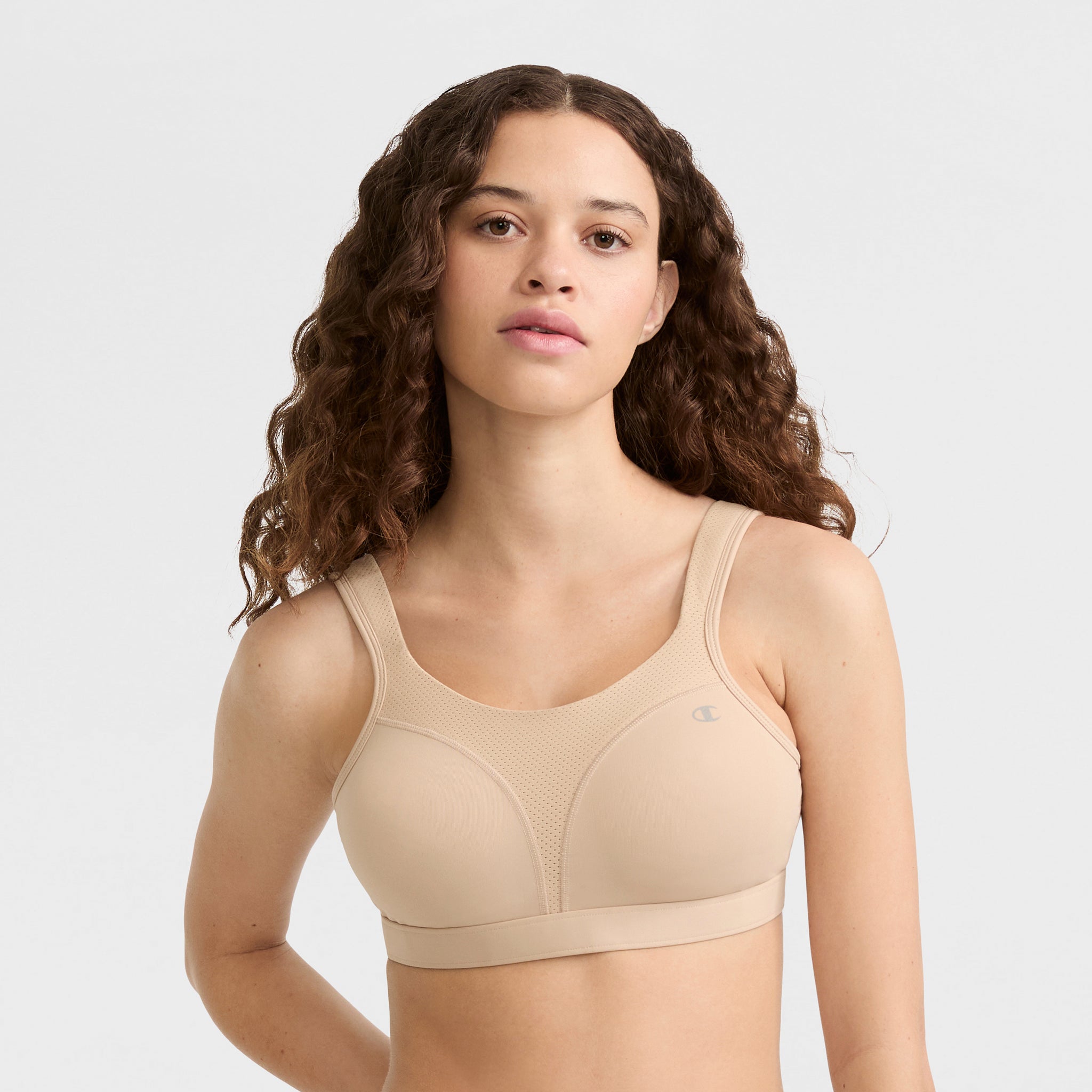 Champion Spot Comfort High-Impact Sports Bra - Nude