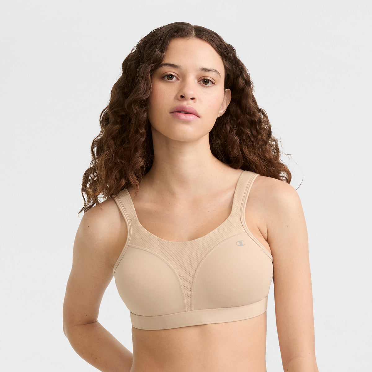 Champion Spot Comfort High-Impact Sports Bra - Nude