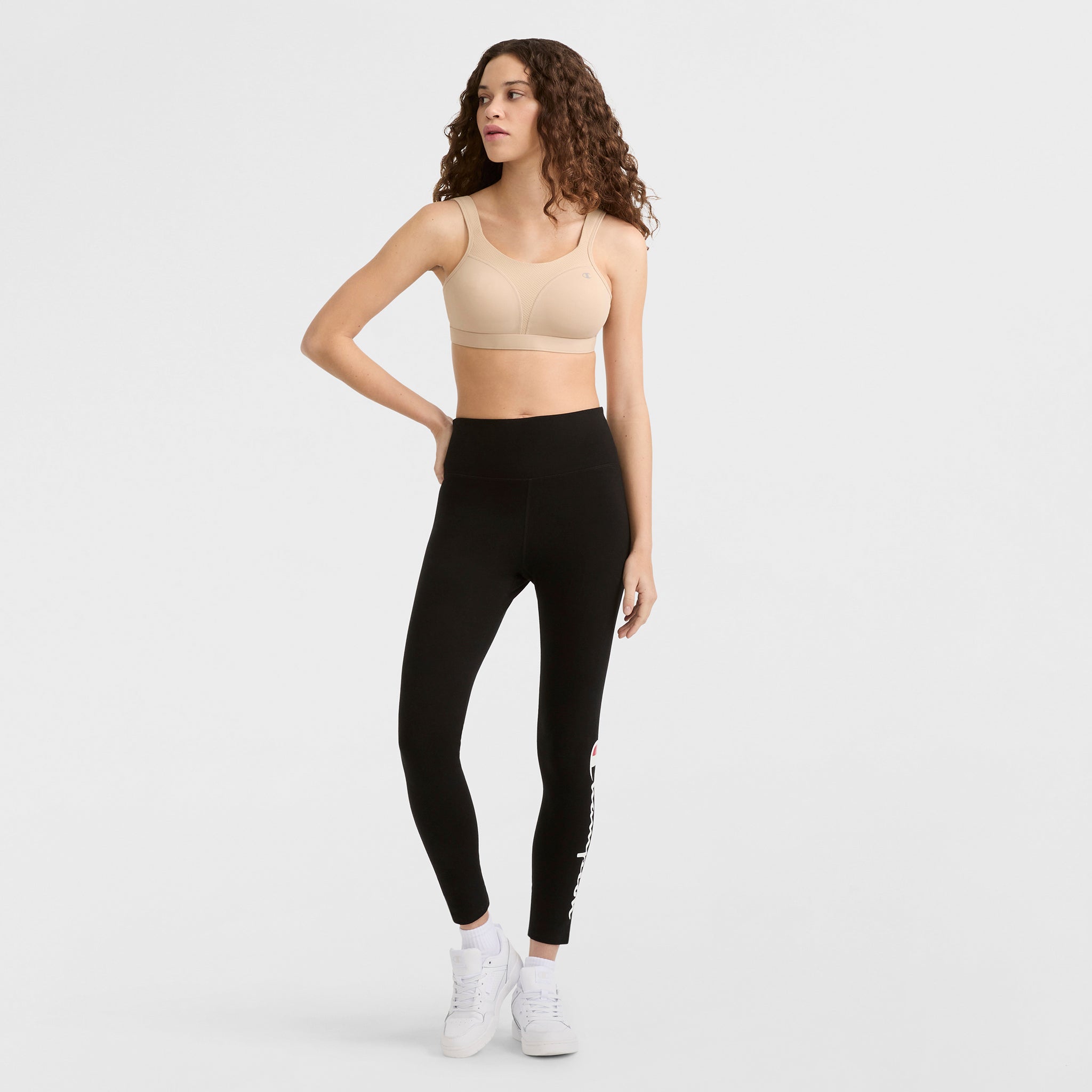 Champion Spot Comfort High-Impact Sports Bra - Nude