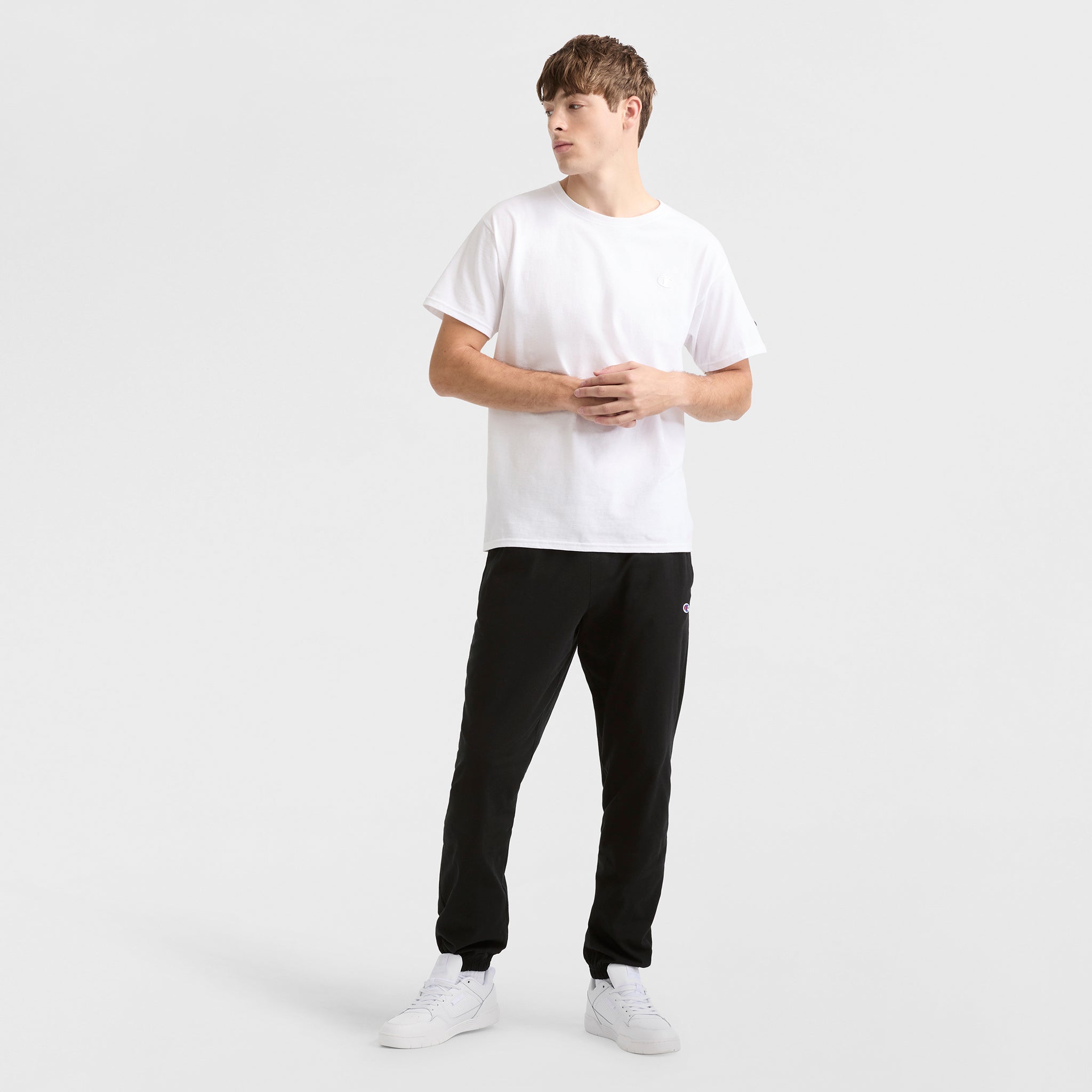 Champion Lightweight Lounge Pants, Cinched Hem - Black