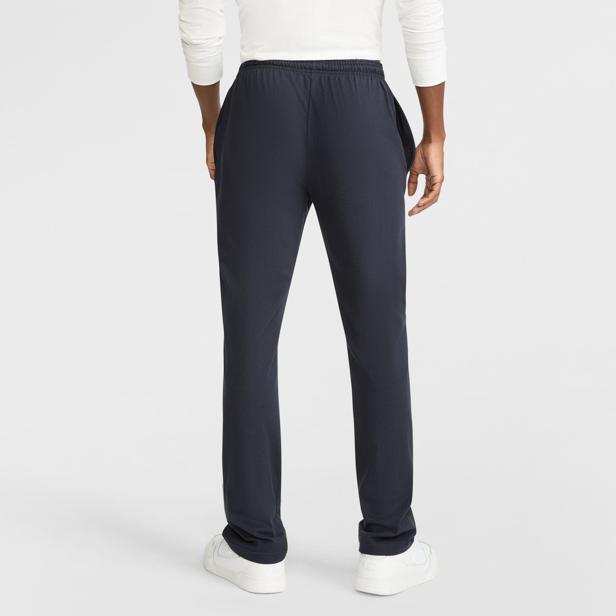 Champion Lightweight Lounge Pants, Open Hem - Navy