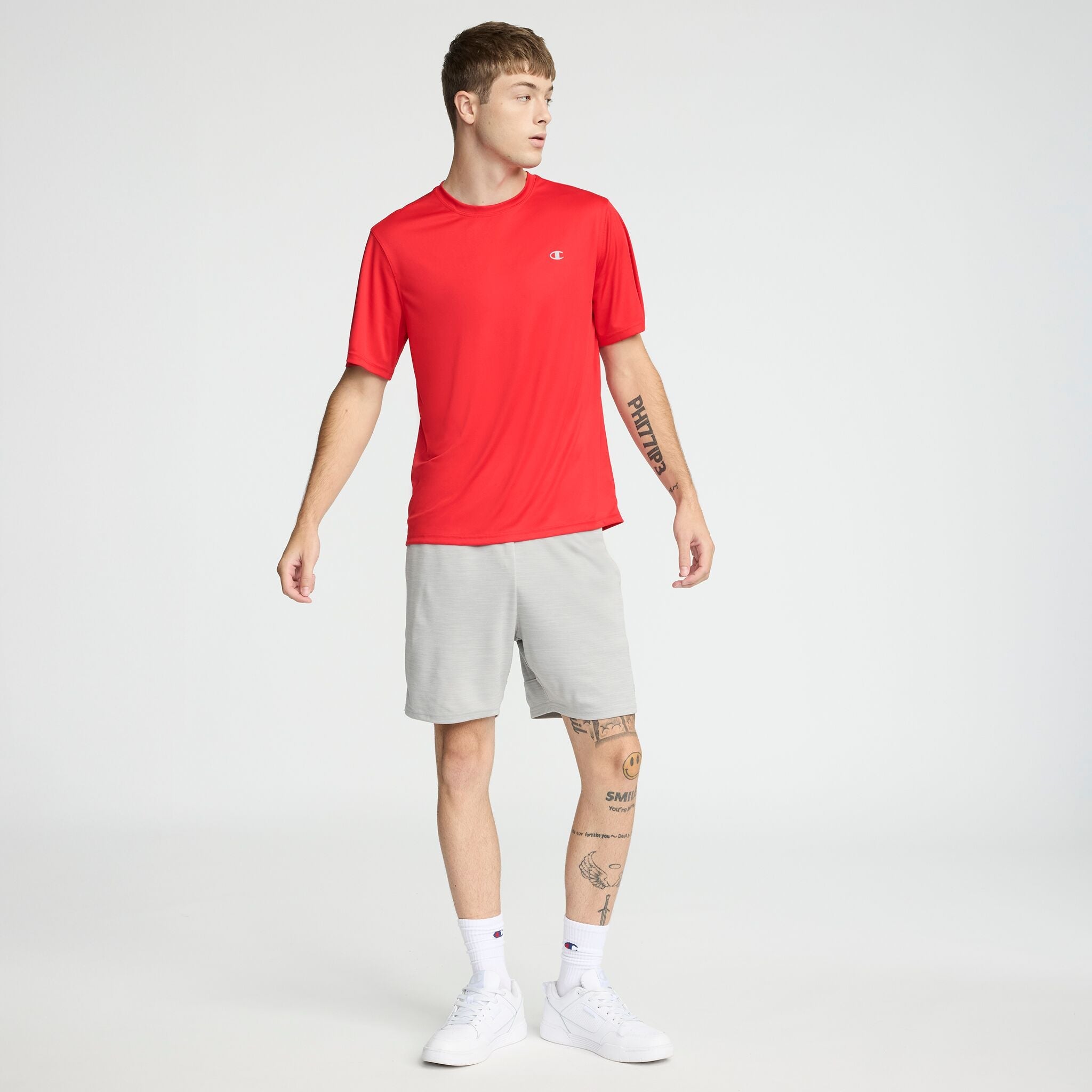 Champion Sport T-Shirt, Reflective C Logo - Scarlet