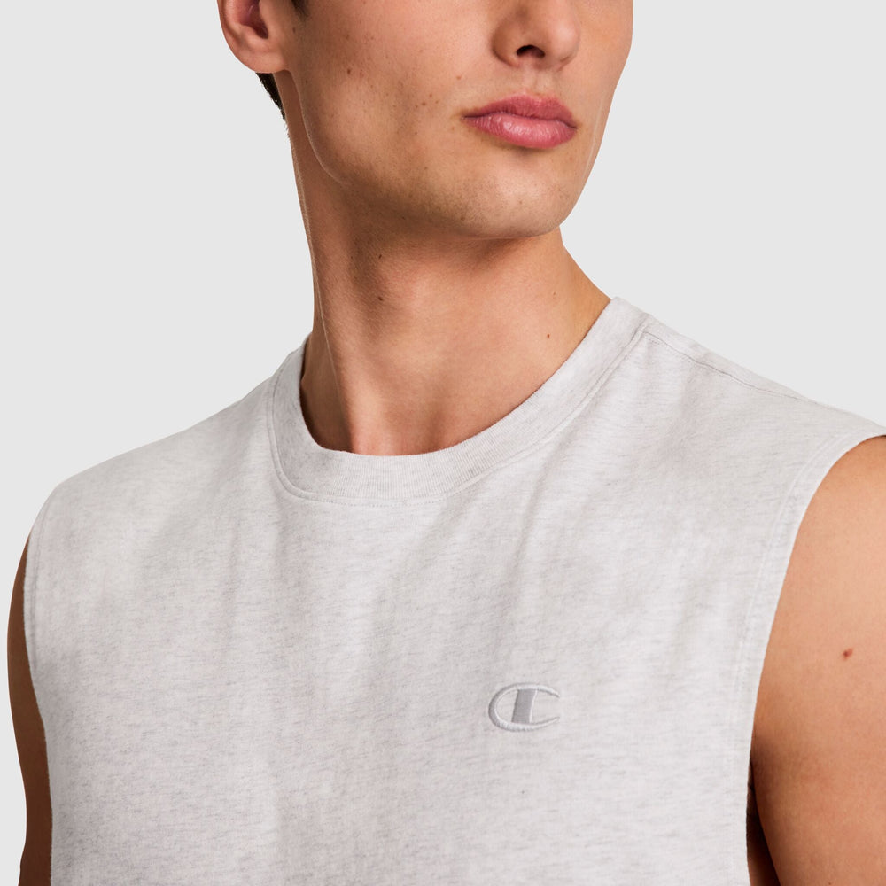 Champion Muscle Tank - Platinum Silver Heather