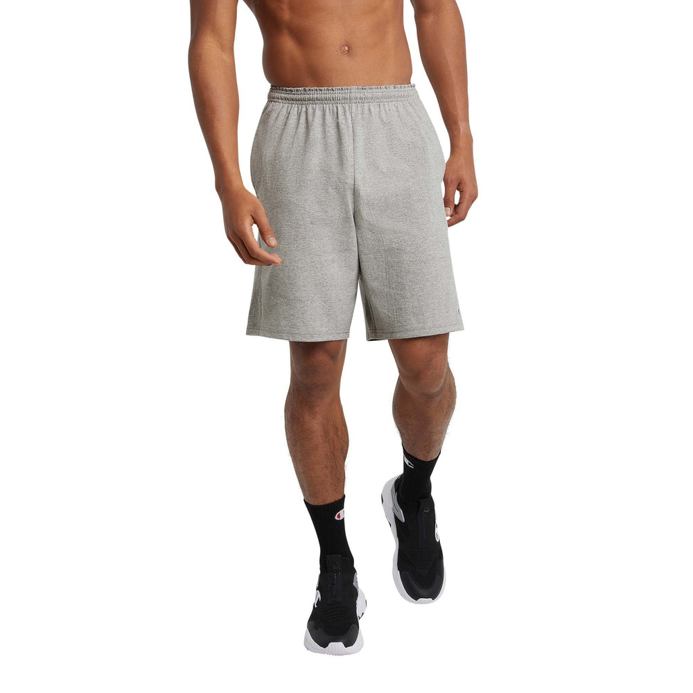 Champion 9" Lightweight Lounge Shorts, C Patch Logo - New Manhattan Mist Heather