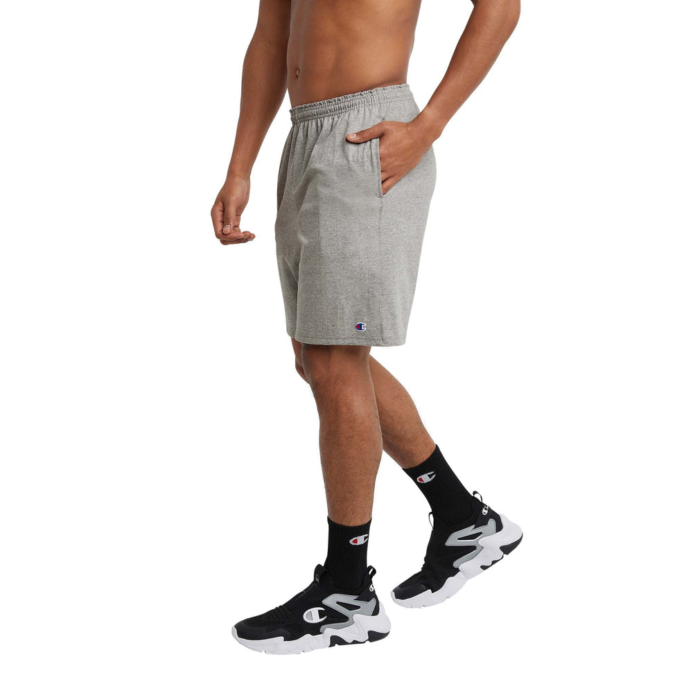 Champion 9" Lightweight Lounge Shorts, C Patch Logo - New Manhattan Mist Heather