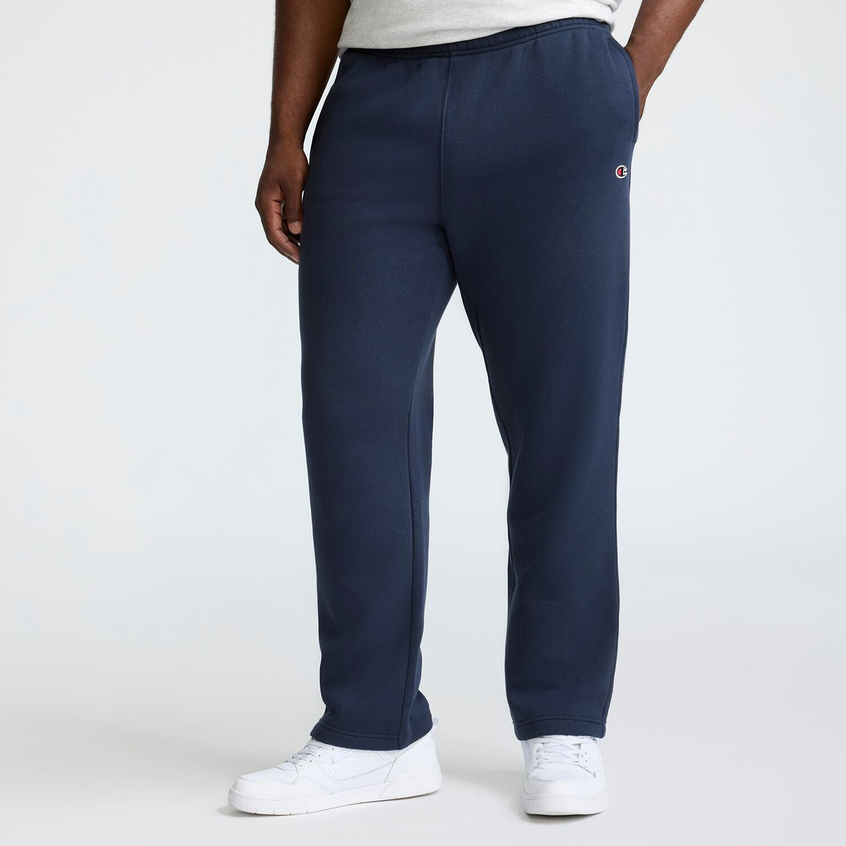 Champion Powerblend Sweatpants, Open Hem - Big & Tall - Deep Navy