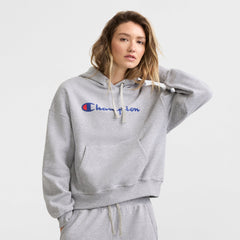 Champion Powerblend Relaxed Hoodie - Oxford Grey Heather